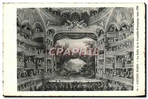 Ansichtskarte AK Ancien Paris La salle de la Comedie Francaise vers 1785