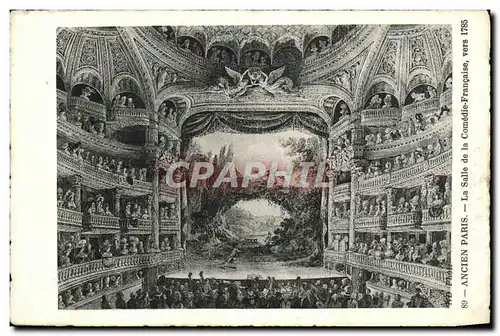 Cartes postales Ancien Paris La salle de la Comedie Francaise vers 1785