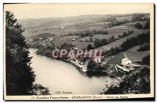 Cartes postales Frontiere Franco Suisse Chaillexon Entree Des Bassins