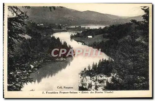 Cartes postales Frontiere Franco Suisse Entree Des Bassins