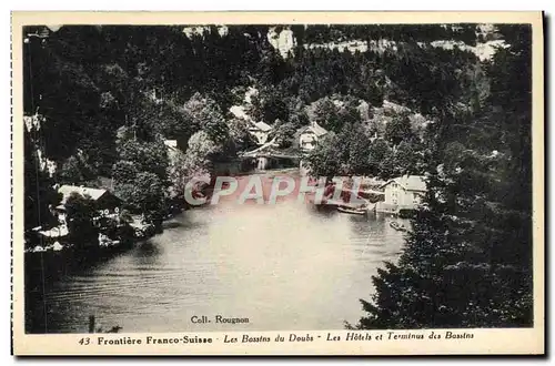 Ansichtskarte AK Frontiere Franco Suisse Les Bassins Du Doubs Les Hotels Et Tesminus Des Bassins