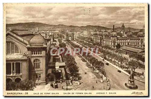 Cartes postales Barcelona Salo de Fermin Galan Avenuo F Galan