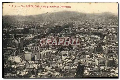 Cartes postales Barcelona Vista Panoramica Noroeste