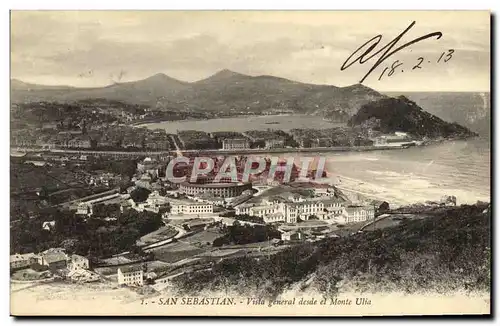 Cartes postales San Sebastian Vista general desde et Monte Ulia