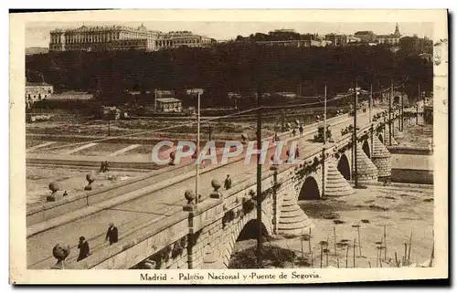 Ansichtskarte AK Madrid Palacio Nacional y Puente de Segovia