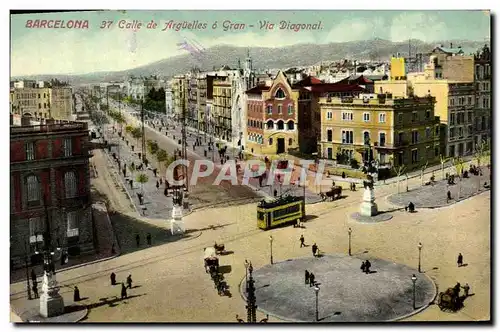 Cartes postales Barcelona Calle de Arguelles Gran Via Diagonal