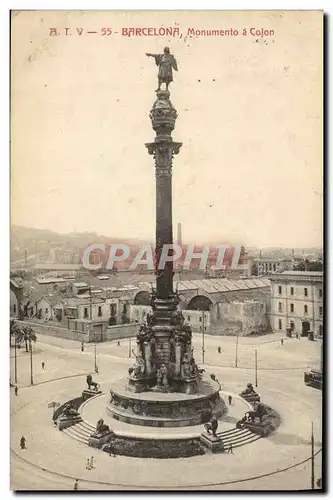 Cartes postales Barcelona Monumento a Colon