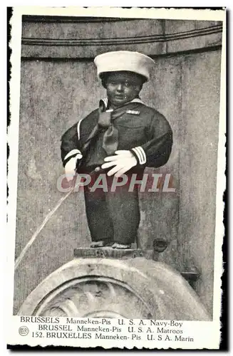 Cartes postales Bruxelles Manneken Pis U S A Navy Boy