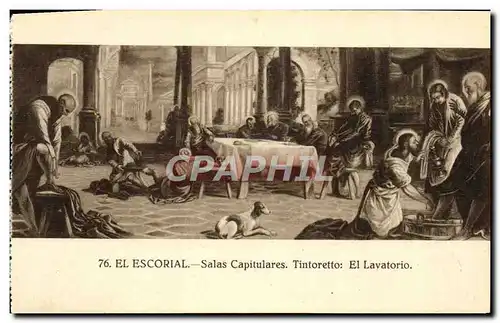 Ansichtskarte AK El Escorial Salas Capitulares Tintoretto El Lavatorio