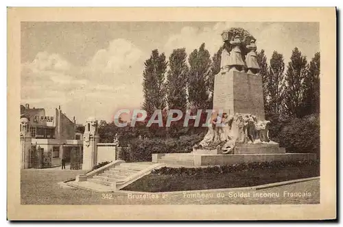 Cartes postales Bruxelles Tombeau du Soldat lnconnu Francais Militaria