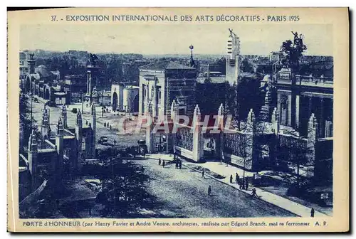 Cartes postales Exposition Internationale des Arts Decoratifs Paris 1925 Porte d&#39honneur