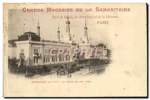 Cartes postales Exposition de La Porte des Invalides Samaritaine Rues de Rivoli Pont Neuf