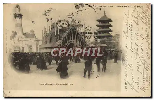 Ansichtskarte AK Exposition Universelle Paris 1900 Les Messageries maritimes