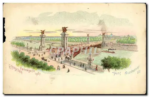 Cartes postales Exposition Universelle 1900 Pont alexandre III