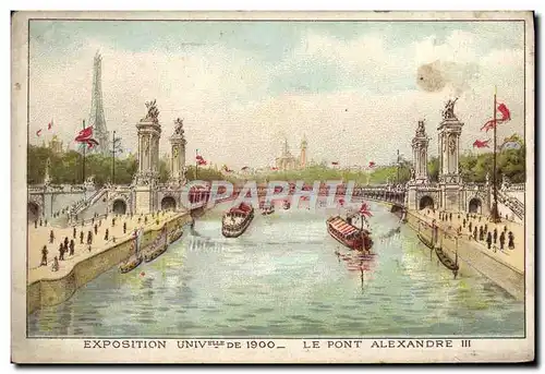 Ansichtskarte AK Exposition Universelle De Le Pont alexandre III Tour Eiffel