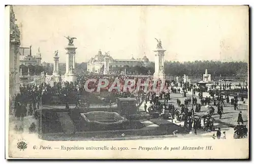 Ansichtskarte AK Paris Exposition Universelle De Perspective du pont alexandre III