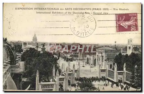 Cartes postales Expostition Internationale des arts decoratifs Vue generale