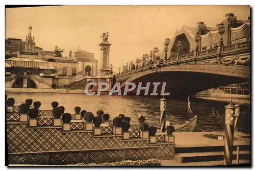 Cartes postales Expostition des arts decoratifs Paris 1925 Le pont Alexandre III decor� par Dufrene