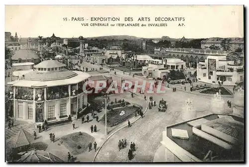 Ansichtskarte AK Paris Expostition des arts decoratifs Vue generale sur l&#39esplanade des invalides