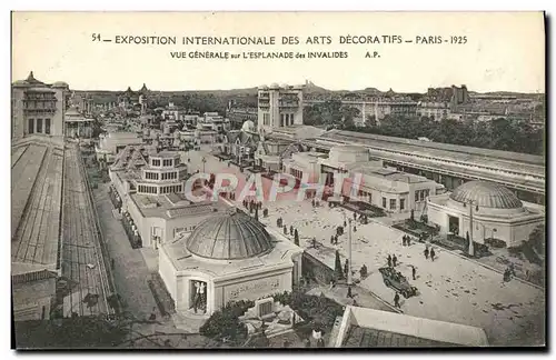 Cartes postales Expostition Internationale des arts decoratifs Vue generale sur l&#39esplanade des invalides