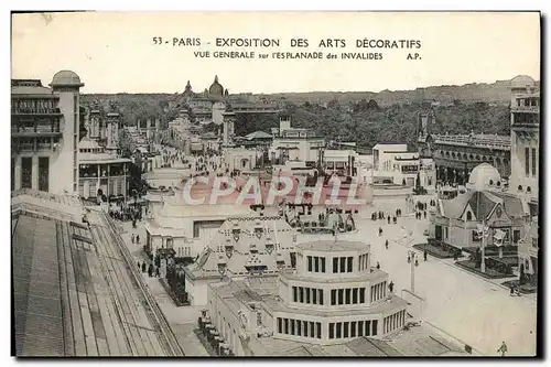 Ansichtskarte AK Paris Expostition des arts decoratifs Vue generale sur l&#39esplanade des invalides