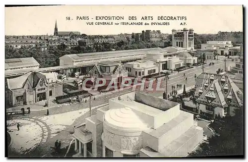 Ansichtskarte AK Paris Expostition des arts decoratifs Vue generale sur l&#39esplanade des invalides