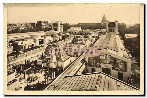 Cartes postales Paris Exposition des arts decoratifs vue panoramique vers les invalides
