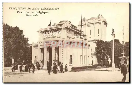 Cartes postales Exposition des arts decoratifs Pavillon de Belgique