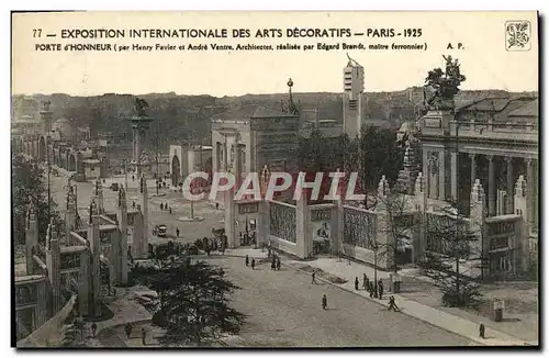 Cartes postales Exposition Internationale des arts decoratifs Paris porte d&#39honneur