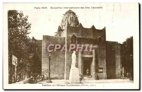 Cartes postales Paris Exposition Des Arts Decoratifs pavillon de l&#39afrique occidentale