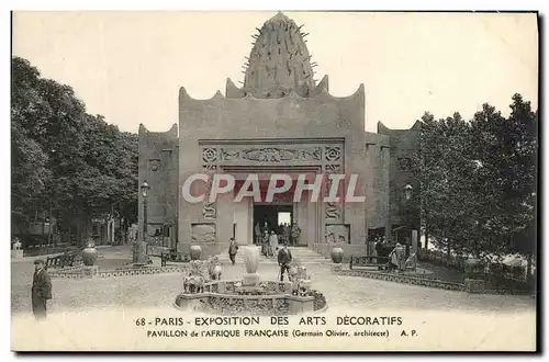 Cartes postales Paris Exposition Des Arts Decoratifs pavillon de l&#39afrique francaise