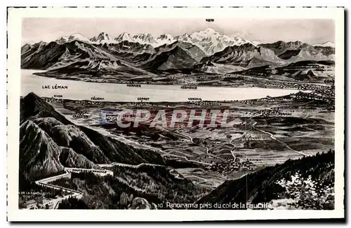 Cartes postales Lac Leman Panorama Pris du col de la faucille