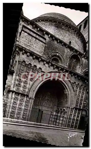 Moderne Karte Cahors La Cathedrale Portail Nord