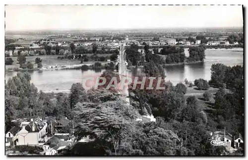 Cartes postales moderne Gennes Sur Loire Vue Panoramique Sur Les Ponts et la loire prise de St Eusebe