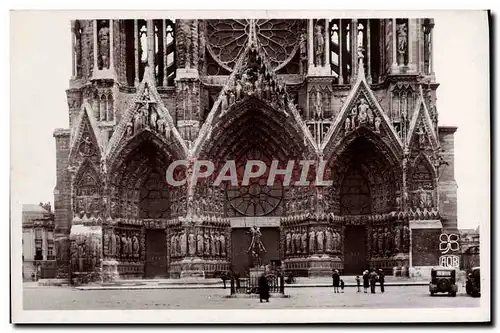 Cartes postales moderne Reims Le portail de la cathedrale