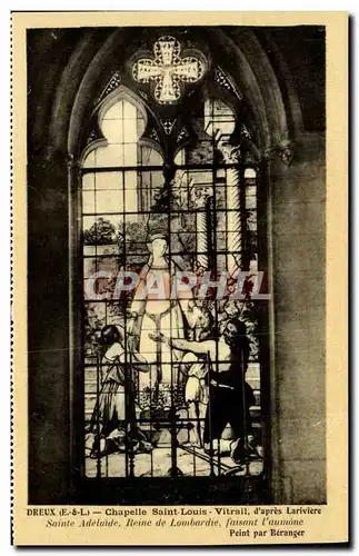 Cartes postales Dreux Chapelle Saint Louis vitrail d&#39apres Lariviere Sainte Adelaide Reine de Lombardie