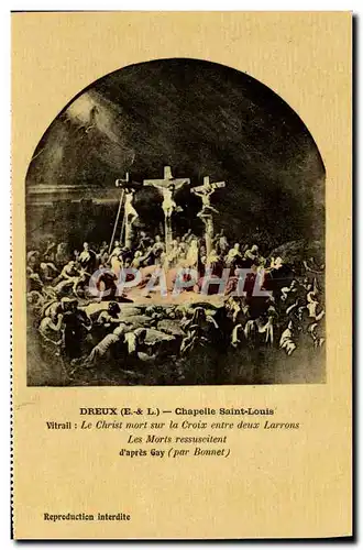 Ansichtskarte AK Dreux Chapelle Saint Louis Le Christ mort sur la croix entre deux larrons