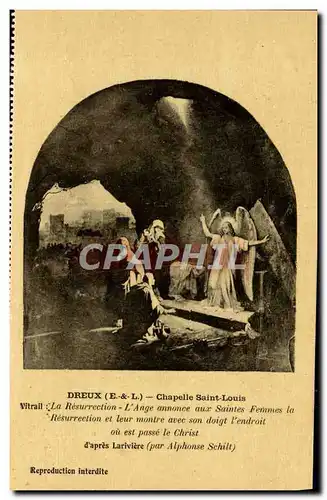 Cartes postales Dreux Chapelle Saint Louis L&#39ange annonce aux saintes femmes la resurrection