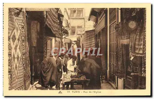 Cartes postales Tunis rue de l&#39eglise