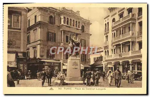 Cartes postales Tunis place du cardinal lavigerie