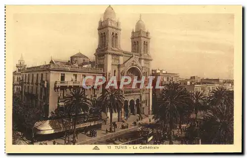 Cartes postales Tunis La Cathedrale