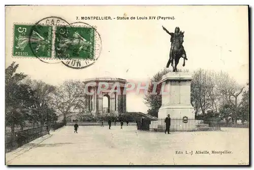 Ansichtskarte AK Montpellier Statue De Louis XIV peyrou