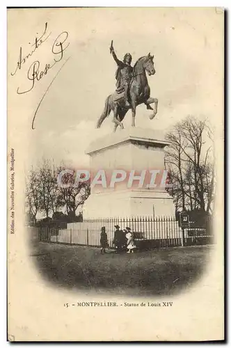 Ansichtskarte AK Montpellier Statue De Louis XIV