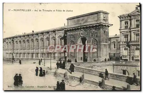 Cartes postales Montpellier Arc De Triomphe Et Palais De Justice