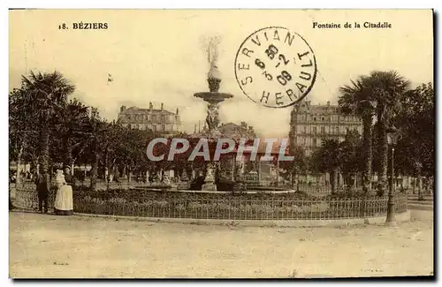 Cartes postales Beziers Fontaine De La Citadelle