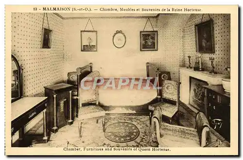 Ansichtskarte AK Malmaison Chambre Meubles et souvenirs de la reine Hortense