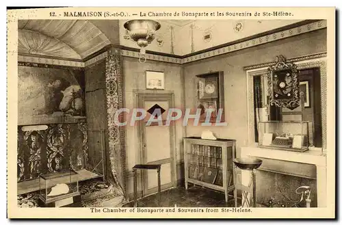 Cartes postales Malmaison La Chambre De Bonaparte et les souvenirs de ste helene Napoleon 1er