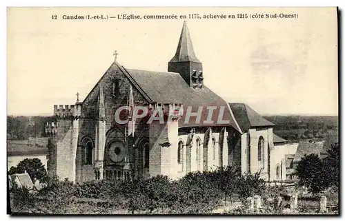 Cartes postales Candes L&#39Eglise Commencee