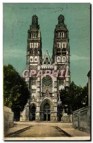 Cartes postales Tours La Cathedrale