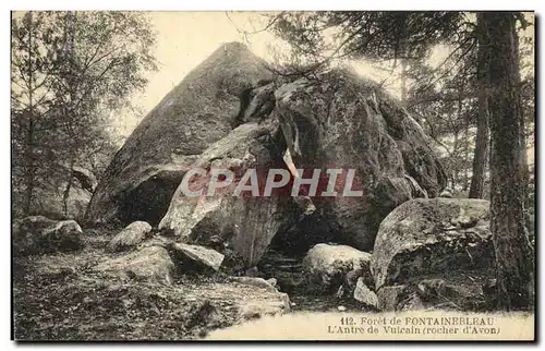 Ansichtskarte AK Foret De Fontainebleau L&#39Entree De Vulcain Rocher d&#39Avon